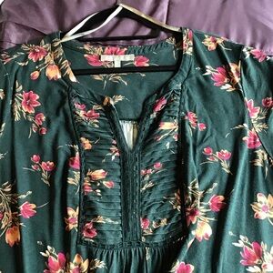 Daniel Rainn Dark Floral Blouse